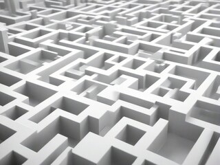 3d render of a maze