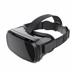 virtual reality goggles white with black band