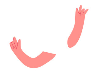 Body part hands vector illustration. Teaching elementary anatomy instills sense wonder and curiosity about human body Body part metaphors enliven study anatomy, making it relatable and engaging