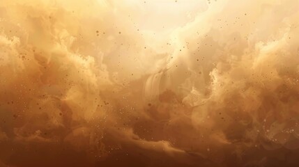 A sandstorm, a windstorm in desert, or a violent explosion with dusty powder, sand and smoke clouds, 3D illustration.