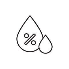 Humidity icon design with white background stock illustration