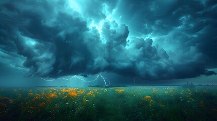 Obraz premium Brooding Clouds Of A Summer Thunderstorm 