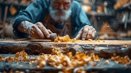 Woodworker In Their Workshop