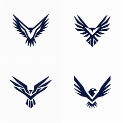Stylized single-color eagle logo