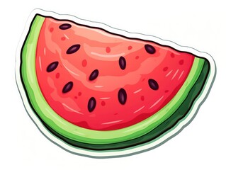 watermelon, hand drawing, white background