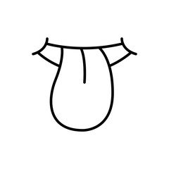 Cartoon mouth outline icons, minimalist vector illustration ,simple transparent graphic element .Isolated on white background