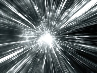 Fototapeta premium white light effect extreme speed over black background