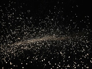 Obraz premium water drops on black background