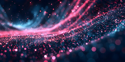 Dynamic Futuristic Abstract Background with Digital Particles, Vibrant Digital Particle Background for Futuristic Designs