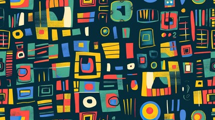 marker painting seamless pattern abstract background in colorful bright vivid tone, freedom fun liberal concept, geometric pattern grungy artistic design, Generative Ai	
