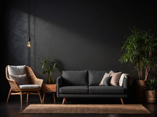 Stylish minimalist design of apartment
