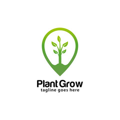 Plant Grow logo design template