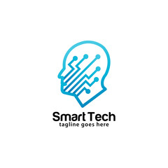 Smart Tech logo design template