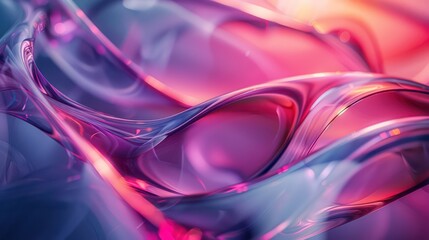 liquid glass in light colors blurred background