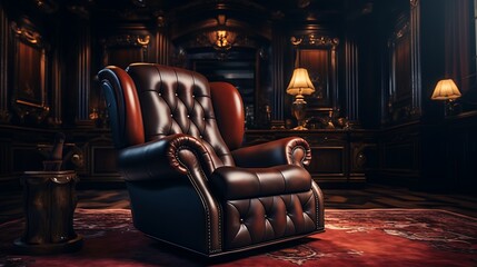 A luxurious leather recliner in a home theater, promising comfort and relaxation during movie nights