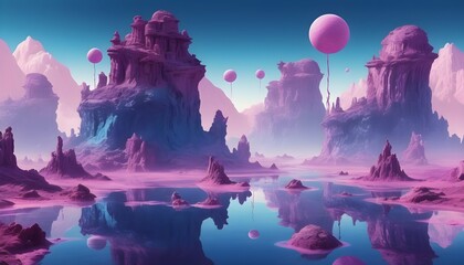 A surreal dreamscape with floating islands and sur upscaled 2