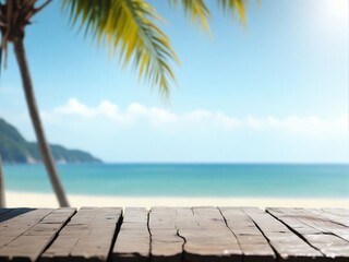 Fototapeta premium beach with wooden pier