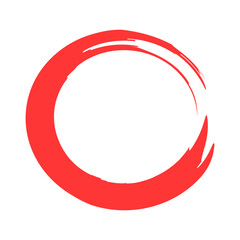 Red Paint Brush Stroke