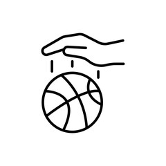 Basketball hoop outline icons, minimalist vector illustration ,simple transparent graphic element .Isolated on white background