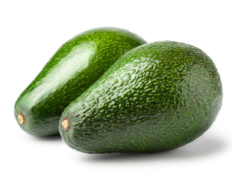 Avocado isoliert auf wei&szlig;en Hintergrund, Freisteller 