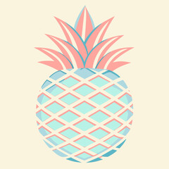 Summer Vibes. Vector with Blue and pink colors