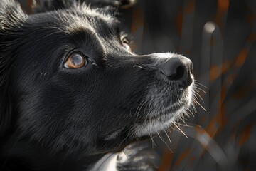 Border Collie in Autumn Forest Light