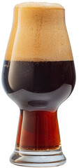 Degustation. Popular hop drink. Glass of dark foamy beer, mug of refreshing drink against...