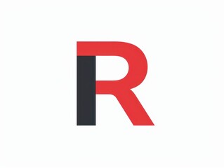 R letter, color in white background