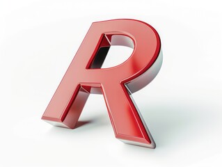 R letter, color in white background