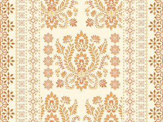 Beautiful ikat ethnic  seamless pattern in tribal. Beautiful fabric Indian style. Design for background, wallpaper, illustration, fabric, clothing, carpet, textile, batik, embroidery.
