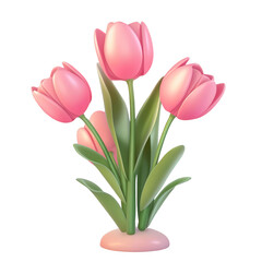 pink tulips in vase