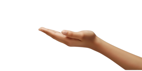 hand isolated on white