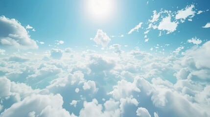 blue sky with white clouds