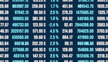 Data spread sheet with numbers, financial figures. Business report, calculation, analyzing data, corporate business, produtcion or sales statistic, merchandising.