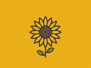 sunflower icon logo design