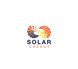 digital solar energy infinity logo design