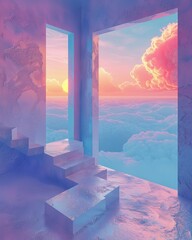 surreal and ethereal landscape