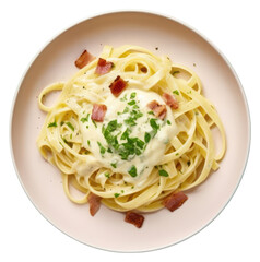 PNG  Carbonara with white sauce carbonara spaghetti pasta.