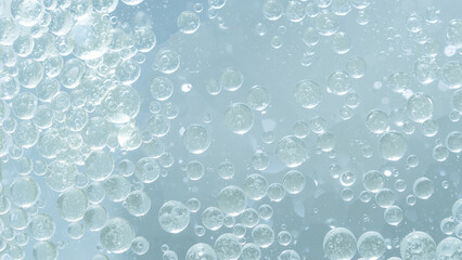 Abstract Blue water bubbles background