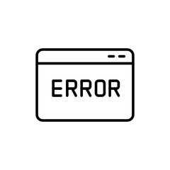 Error browser icons, minimalist vector illustration ,simple transparent graphic element .Isolated on white background