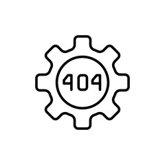 Error setting outline icons, minimalist vector illustration ,simple transparent graphic element .Isolated on white background