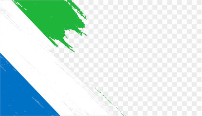 Sierra Leone flag brush paint textured isolated  on png or transparent background. vector illustration