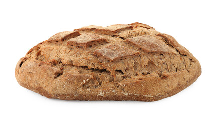 Freshly baked sourdough bread isolated on white