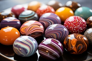 Obraz premium Colorful chocolate bonbons