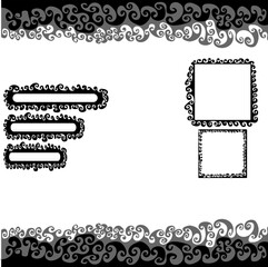 abstract chinese style background with frames and menu buttons