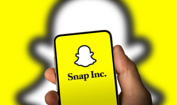 Snap Inc company logo displayed on smartphone