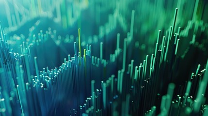 abstract blue green equalizer sound wave pattern element ai generated
