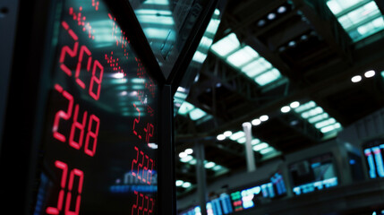 market display
Dynamic Stock Market Ticker Displaying Real-time Updates