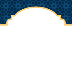 Blue Modern Islamic Pattern Header