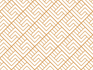 Abstract geometric pattern. A seamless vector background. White and golden ornament. Graphic modern pattern. Simple lattice graphic design